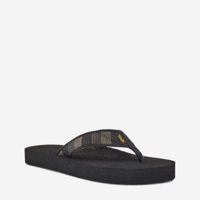 Teva Original Mush - Men's Teva Flip Flops - Black | India (TSNA35842)